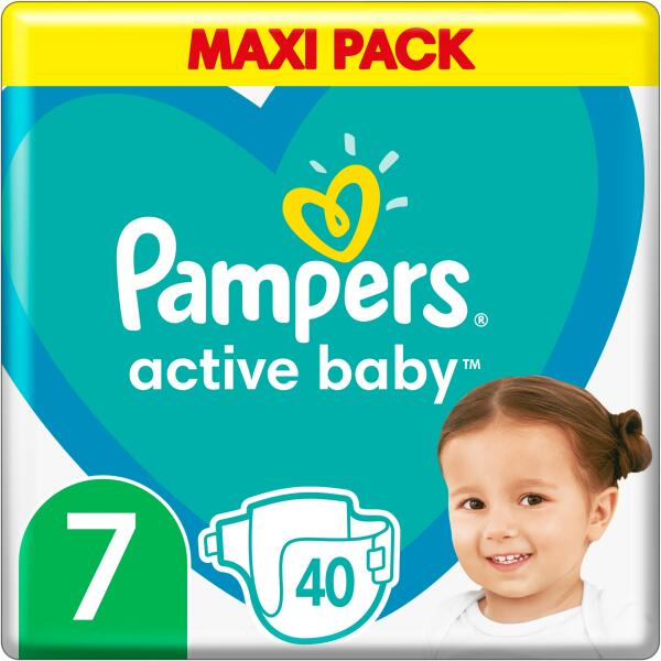 Vásárlás: Pampers Active Baby 7 15+ kg 40 db Pelenka árak összehasonlítása,  Active Baby 7 15 kg 40 db boltok