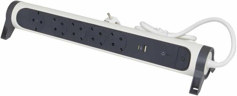 5 Plug + 2 USB 1,5 m Switch (694510)