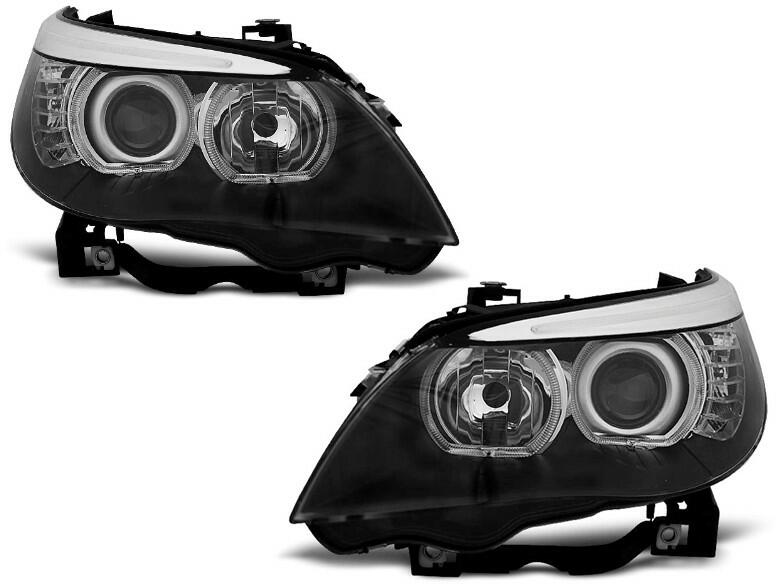 Tuning-Tec Faruri ANGEL EYES LED Negru potrivite pentru BMW E60/E61 03-07 ( Far auto) - Preturi