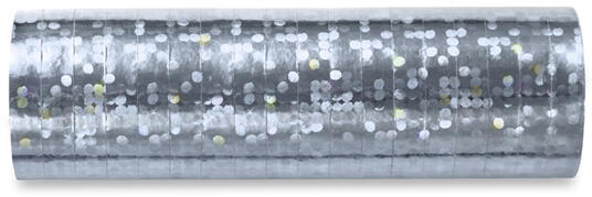 Szerpentin , hologramos, ezüst színű, 3, 8m, 18 db/cs