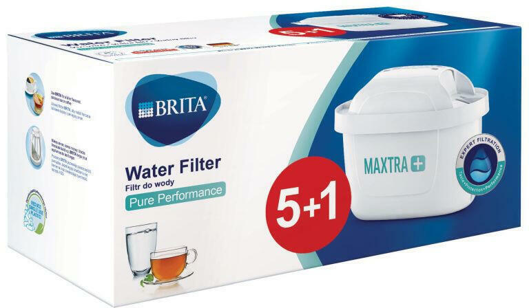 BRITA Filtru de apa Maxtra Plus Pure Performance 5+1 buc (BRITA MAXTRA Pure  6szt) (Cana filtru de apa) - Preturi