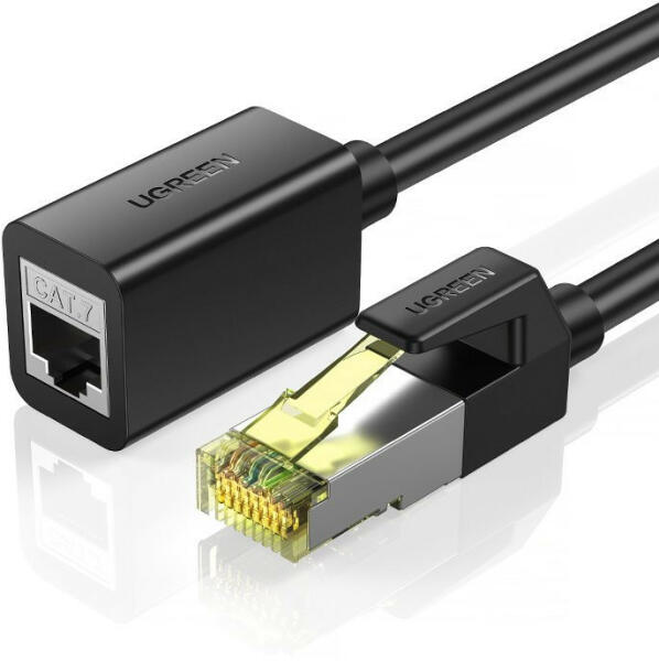 UGREEN Cablu prelungitor Ugreen Ethernet RJ45 Cat 7 10000 Mbps / 10 Gbps cablu  internet 2 m negru (NW148) (Cablu, conector) - Preturi