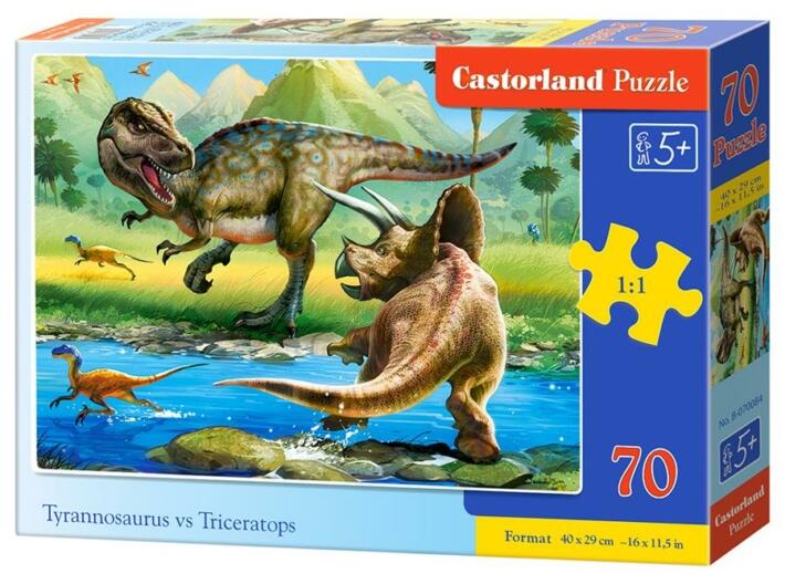 Tirannoszaurusz vs Triceratopsz 70 db-os (070084)