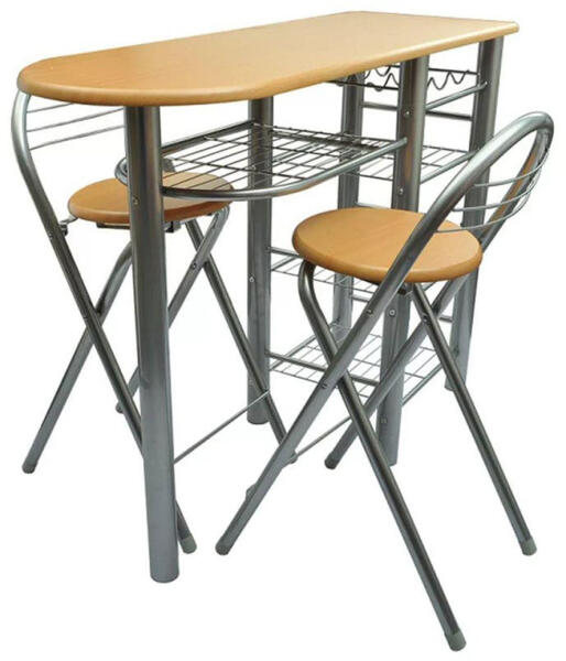 Vásárlás: Timelesstools Konyhai bárszett 2 db székkel és asztallal  (HOP1001096) Bárasztal, bárszék szett árak összehasonlítása, Konyhai  bárszett 2 db székkel és asztallal HOP 1001096 boltok