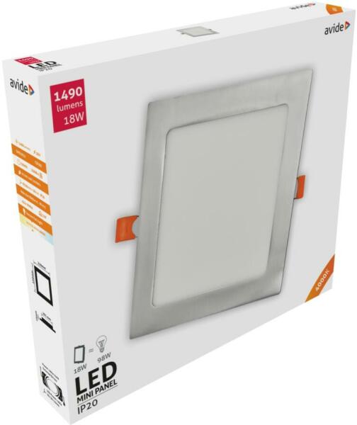 Vásárlás: Avide LED Beépíthető Négyzetes Mennyezeti Lámpa, ALU, Szatén  Nikkel, 18W, NW, 4000K, 1490 lumen, süllyesztett, természetes fehér (A9842)  Beépíthető lámpa árak összehasonlítása, LED Beépíthető Négyzetes Mennyezeti  Lámpa ALU Szatén Nikkel 18