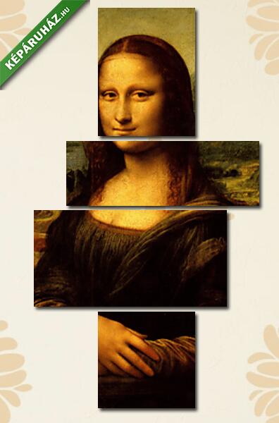 Vásárlás: Többrészes Vászonkép, Leonardo da Vinci: Mona Lisa, La  Gioconda(125x70 cm, S02) Festmény árak összehasonlítása, Többrészes  Vászonkép Leonardo da Vinci Mona Lisa La Gioconda 125 x 70 cm S 02 boltok