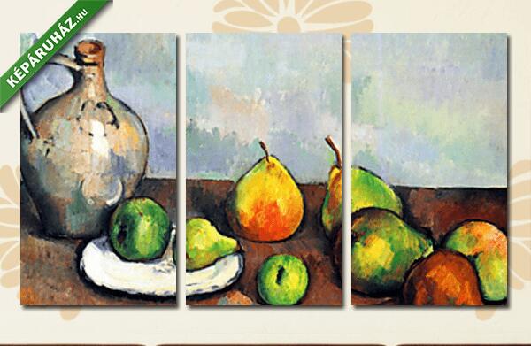 Vásárlás: Többrészes Vászonkép, Paul Cézanne: Csendélet korsóval és  gyümölcsökkel(125x70 cm, L01) Festmény árak összehasonlítása, Többrészes  Vászonkép Paul Cézanne Csendélet korsóval és gyümölcsökkel 125 x 70 cm L 01  boltok