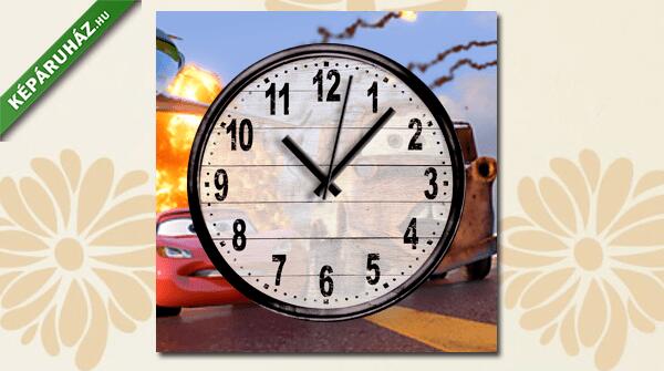 Vásárlás: Vászonkép óra, Matuka és McQueen akcióban, Verdák 2. (25x25 cm  C01) Grafika, falikép árak összehasonlítása, Vászonkép óra Matuka és  McQueen akcióban Verdák 2 25 x 25 cm C 01 boltok