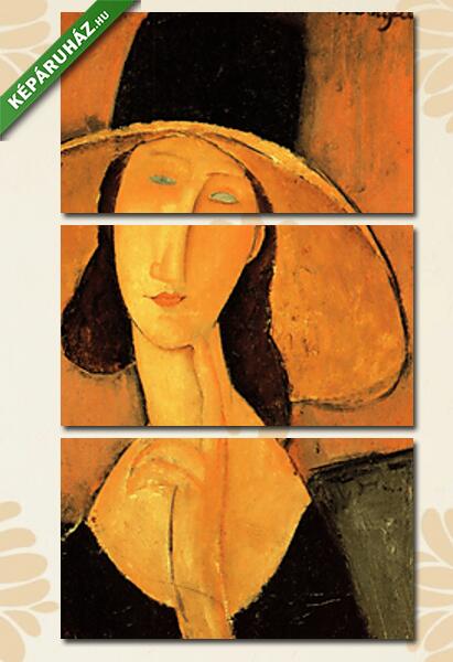 Vásárlás: Többrészes Vászonkép, Modigliani: Nő kalappal(125x70 cm, L01)  Festmény árak összehasonlítása, Többrészes Vászonkép Modigliani Nő kalappal  125 x 70 cm L 01 boltok