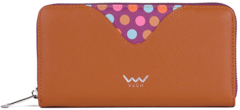 Vásárlás: Vuch Leslie barna-színes pöttyös női pénztárca (P3502) Pénztárca  árak összehasonlítása, Leslie barna színes pöttyös női pénztárca P 3502  boltok