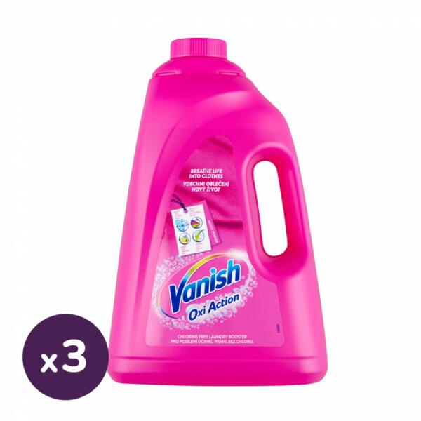 Vásárlás: Vanish Oxi Action folyékony folteltávolító, pink (3x3 liter)  Folteltávolító árak összehasonlítása, Oxi Action folyékony folteltávolító  pink 3 x 3 liter boltok