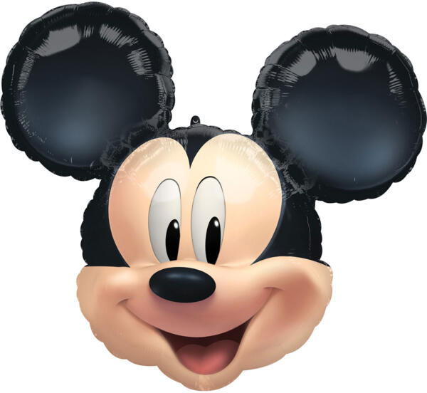 Fólia lufi, fekete, Mickey fej, 63x55 cm,