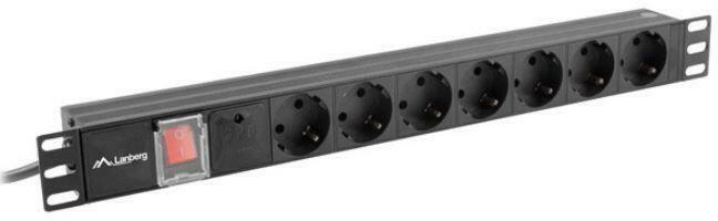 7 Plug 2 m Switch PDU-07F-0200-IEC-BK