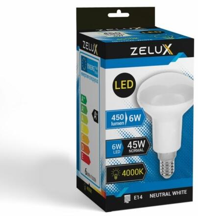 Led R50 7W E14 4000K - lumino