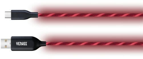 Vásárlás: Yenkee USB-C kábel 100 cm LED-es háttérvilágítással - piros  Elemtöltő árak összehasonlítása, USB C kábel 100 cm LED es  háttérvilágítással piros boltok