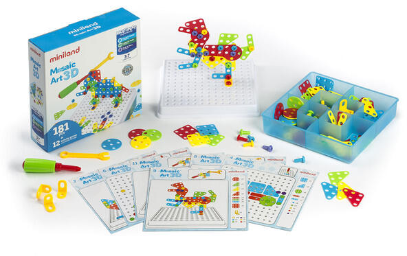 Vásárlás: Miniland 3D mozaik készítő készlet 181 db-os (95020)  Készségfejlesztő játék gyerekeknek árak összehasonlítása, 3 D mozaik készítő  készlet 181 db os 95020 boltok