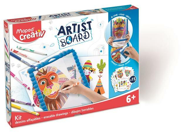 Creativ kreatív készségfejlesztő tábla - átlátszó, törölhető - Artist Board- kalandos világ (IMAC907101)
