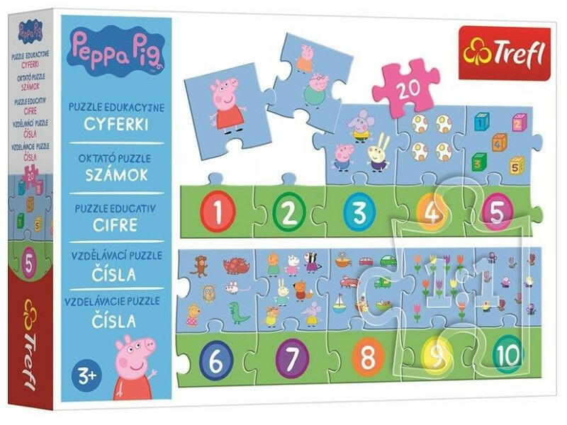 Számolj Peppával oktató puzzle 20 db-os (15579)