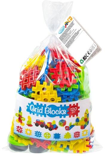 Grid Blocks 120 db-os építőjáték kerekekkel (12334)