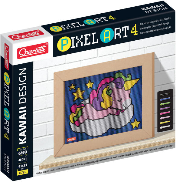 Pixel Art 4 Kawaii Unikornis pötyi (0795)
