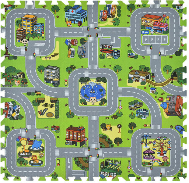 Vásárlás: Habszivacs puzzle játszószőnyeg "City" 9 részes 36304 Szivacs  puzzle szőnyeg árak összehasonlítása, Habszivacs puzzle játszószőnyeg City  9 részes 36304 boltok