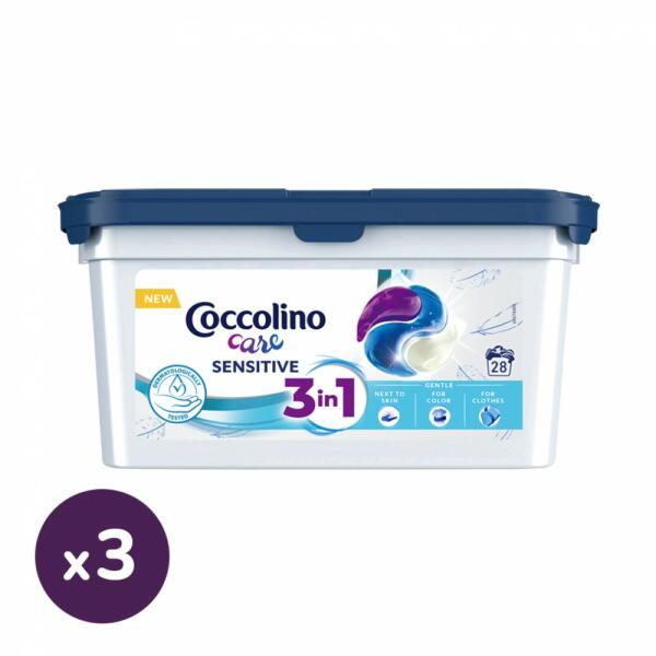 Vásárlás: Coccolino Care Sensitive mosókapszula 3x28 db - pelenka Mosószer,  mosópor árak összehasonlítása, Care Sensitive mosókapszula 3 x 28 db  pelenka boltok