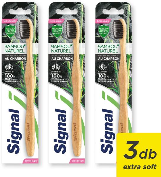 Vásárlás: Signal Bamboo Natural Charcoal extra soft (3db) Fogkefe árak  összehasonlítása, Bamboo Natural Charcoal extra soft 3 db boltok