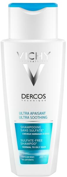 Dercos Ultra Soothing sampon normál zsíros hajra és érzékeny fejbőrre 200 ml