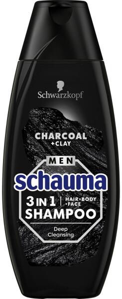 MEN mélytisztító sampon szénnel és agyaggal 3in1 400 ml