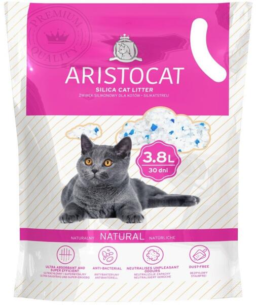 ARISTOCAT Nisip din silicon pentru litiera pisicilor, silica fara miros 3.8  L (Nisip igienic pentru pisici) - Preturi