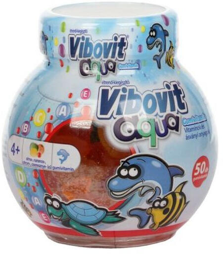 Vásárlás: Vibovit By Eurovit Aqua multivitamin gyerekeknek 50db  Táplálékkiegészítő árak összehasonlítása, By Eurovit Aqua multivitamin  gyerekeknek 50 db boltok