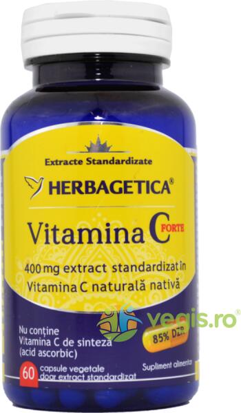 Herbagetica Vitamina C Forte 400mg 60cps (Suplimente nutritive) - Preturi