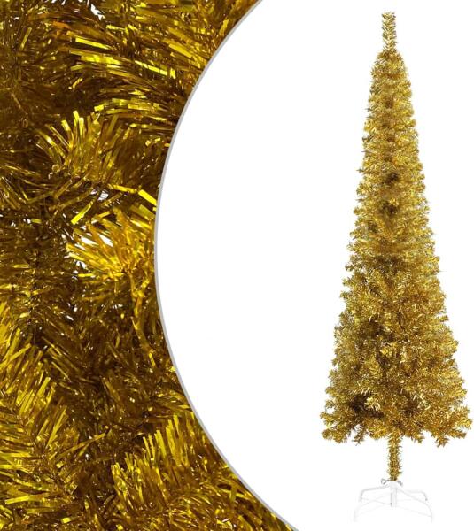 Vásárlás: vidaXL Arany színű vékony karácsonyfa 240 cm (329236) Műfenyő  árak összehasonlítása, Arany színű vékony karácsonyfa 240 cm 329236 boltok
