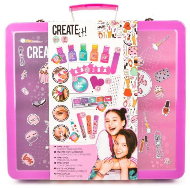 Create It! Make-Up szett fém bőröndben színváltós színekkel (84138)