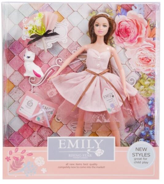 Emily divatbaba kiegészítőkkel, 30 cm