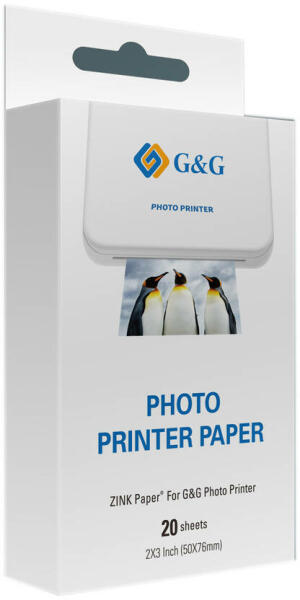G&G Hartie Foto G&G Zink photo paper GG-ZP023-20 for Canon, G&G, Huawei,  HP, Polaroid, Xiaomi printers; 50 mm x 76 mm; 20 pcs (GG-ZP023-20) (Hartie  foto) - Preturi