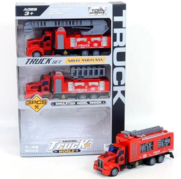 Hátrahúzós tűzoltó kamion 1:48 szett (MKL450698)