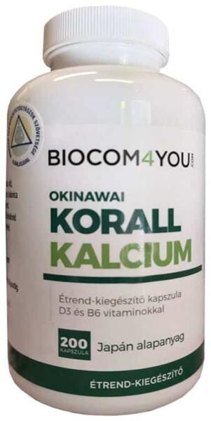 Vásárlás: Biocom Okinawai Korall kálcium kapszula 200db Táplálékkiegészítő  árak összehasonlítása, Okinawai Korall kálcium kapszula 200 db boltok