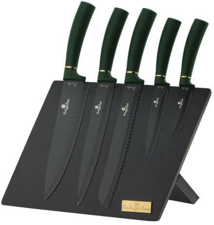 Emerald Collection késkészlet mágneses állvánnyal 6 db-os (BH/2518)