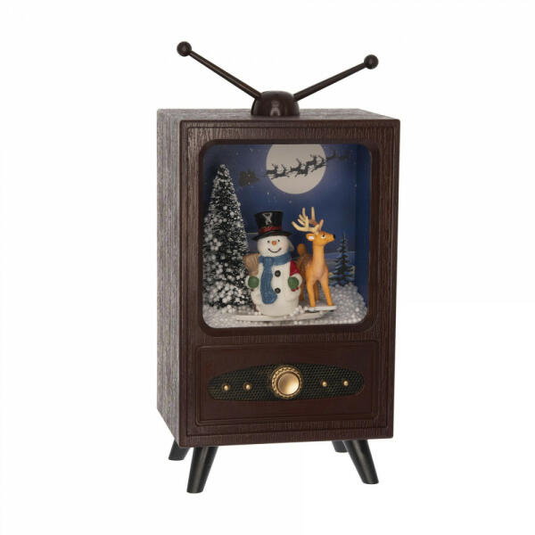 Vásárlás: Decoration & Design Műanyag, világító, havazó, zenélő TV  (DD59494) Karácsonyi dekoráció árak összehasonlítása, Műanyag világító  havazó zenélő TV DD 59494 boltok