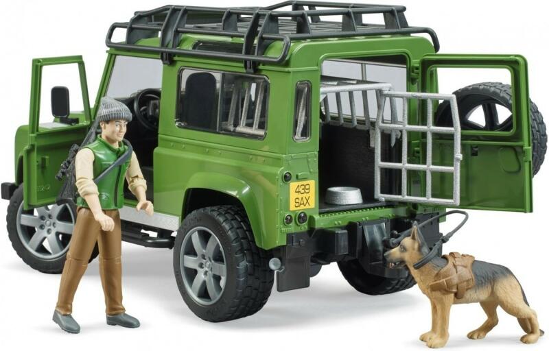 Land Rover terepjáró vadásszal és kutyával (02587)