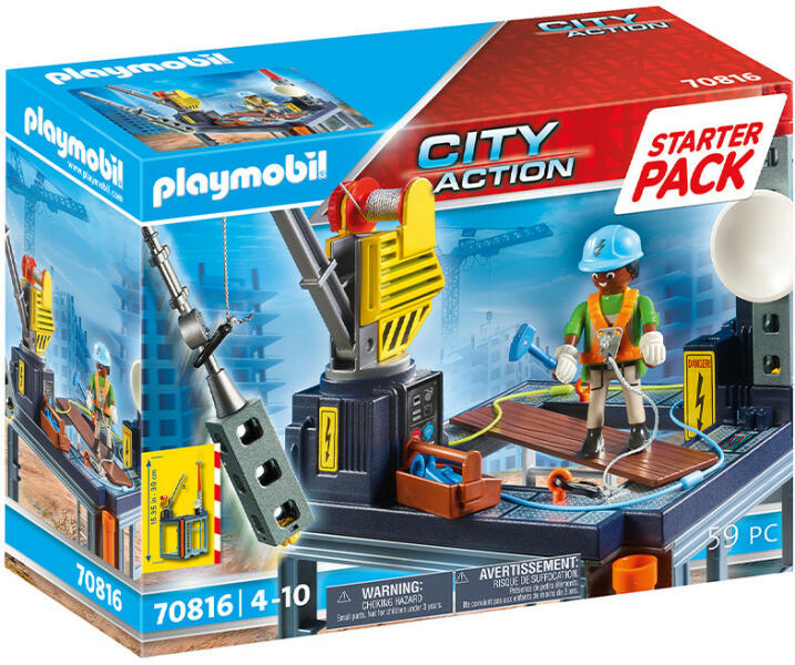 Vásárlás: Playmobil Starter Pack - Építkezés csörlővel (70816) Playmobil  árak összehasonlítása, Starter Pack Építkezés csörlővel 70816 boltok