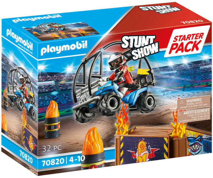 Stuntshow Kaszkadőr quaddal és lángoló rámpával (70820)