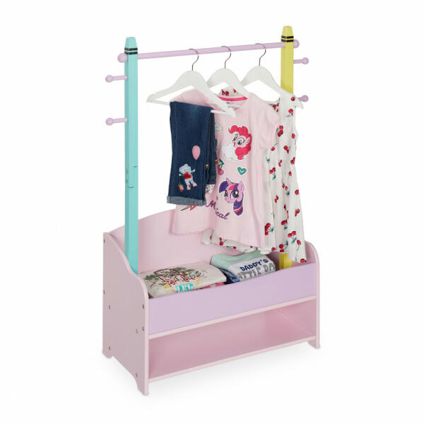 Vásárlás: Rózsaszín ruhaállvány gyerekeknek polcokkal 10037501 Ruhaállvány  árak összehasonlítása, Rózsaszínruhaállványgyerekeknekpolcokkal10037501  boltok