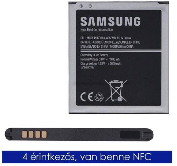 Samsung akku 2600 mAh LI-ION (NFC) Samsung Galaxy J3 (2016) SM-J320,  Samsung Galaxy J5 (2015) SM-J500 (EB-BG531BBE / EB-BG530CBE / GH43-04372A)  vásárlás, olcsó Samsung Mobiltelefon akkumulátor árak, akciók
