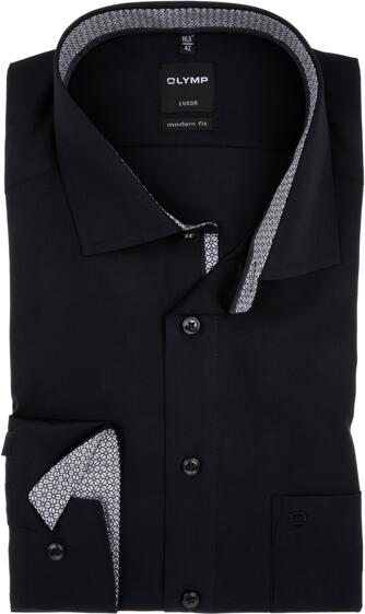 Vásárlás: OLYMP Luxor modern fit fekete ing (mintás gallér belső) Férfi ing  árak összehasonlítása, Luxor modern fit fekete ing mintás gallér belső  boltok