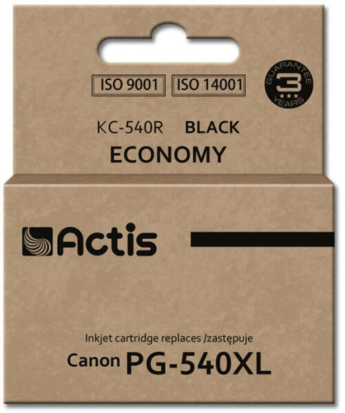 ACTIS Cartus Imprimanta ACTIS COMPATIBIL KC-540R for Canon printer; Canon  PG-540XL replacement; Standard; 22 ml; black (KC-540R) Cartus / toner  Preturi