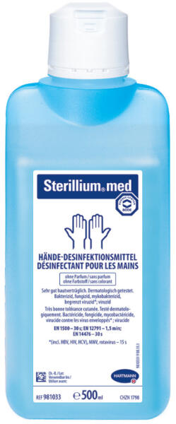 Vásárlás: Hartmann Sterillium® med kézfertőtlenítőszer (500ml; 1 db)  (9810332) Kézfertőtlenítő árak összehasonlítása, Sterillium med  kézfertőtlenítőszer 500 ml 1 db 9810332 boltok