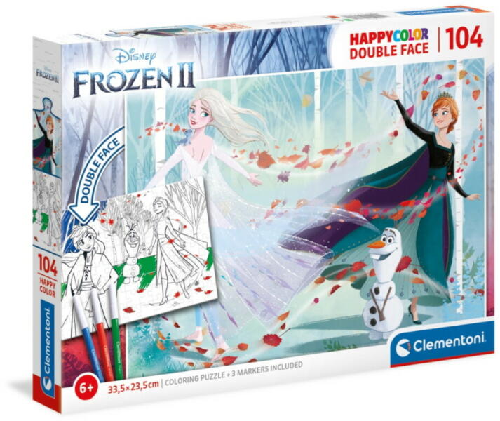 Színezhető kétoldalas puzzle - Jégvarázs 2 104 db-os (25716)