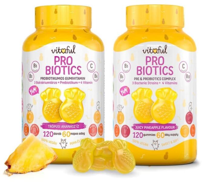 Vásárlás: Vitaful Probiotics Probiotikum gumivitamin DUOPACK 2x120 db  Táplálékkiegészítő árak összehasonlítása, Probiotics Probiotikum  gumivitamin DUOPACK 2 x 120 db boltok